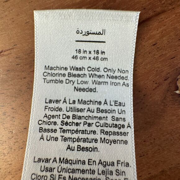 West Elm Cotton Canvas Pillow Cover Honey Gold Rust Cotton Jute Pattern Blocked - Picture 9 of 9